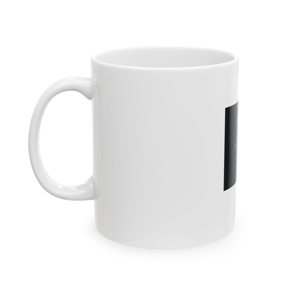 Blue Geometric Wolf Ceramic Mug — 11oz & 15oz