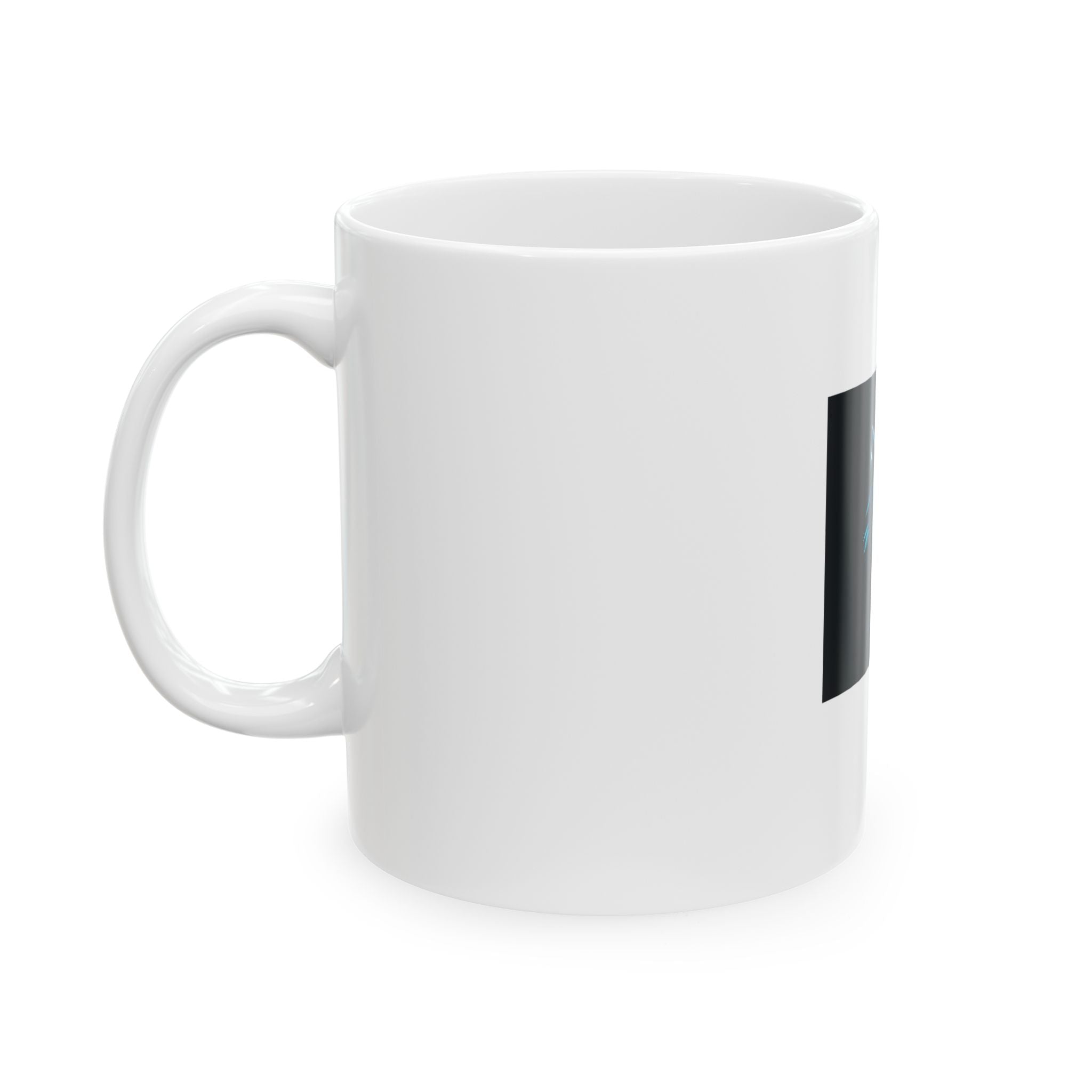 Blue Geometric Wolf Ceramic Mug — 11oz & 15oz