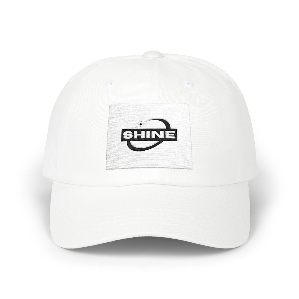 Shine Logo Classic Dad Cap — Minimal Retro Graphic Baseball Hat