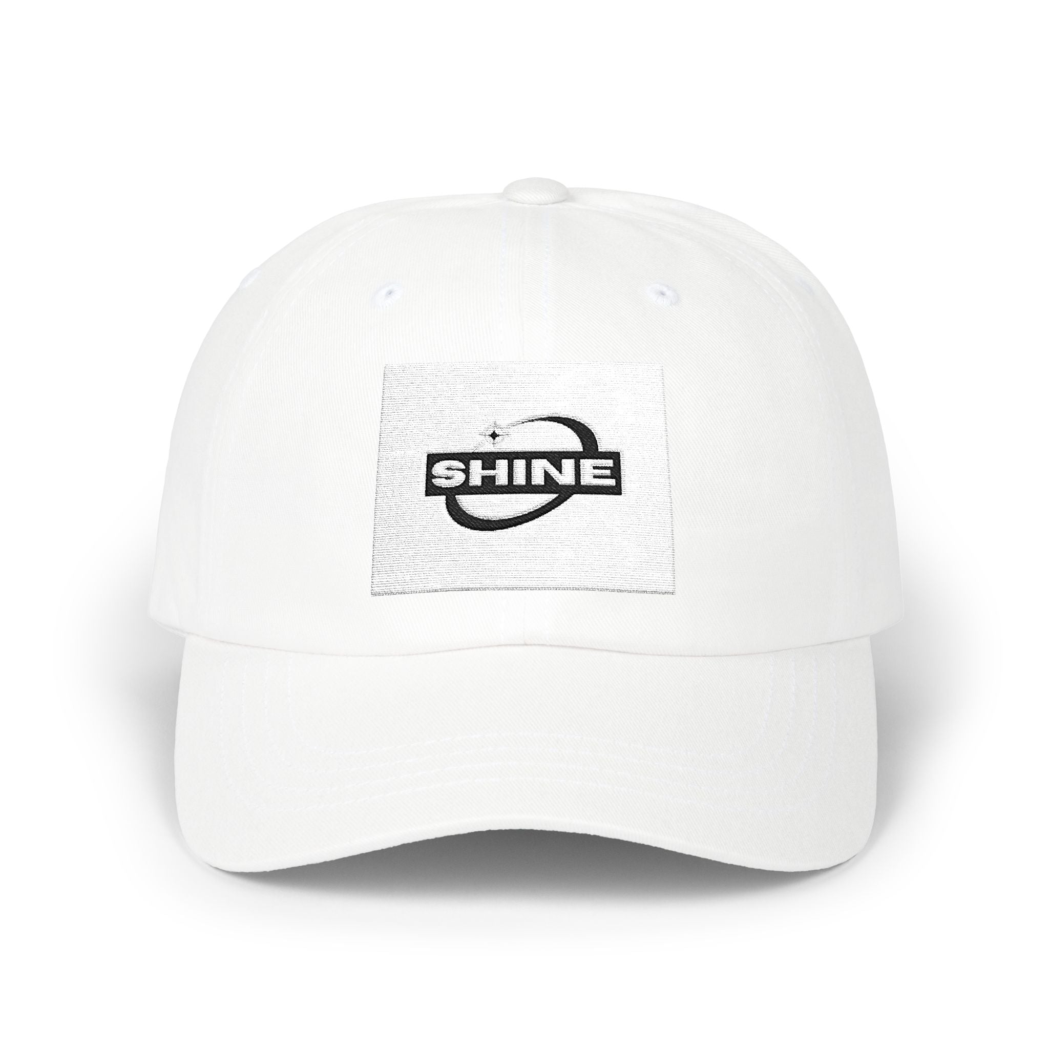 Shine Logo Classic Dad Cap — Minimal Retro Graphic Baseball Hat