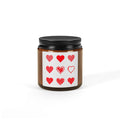 Valentine Hearts Scented Soy Candle — Amber Jar (Multi-Size)