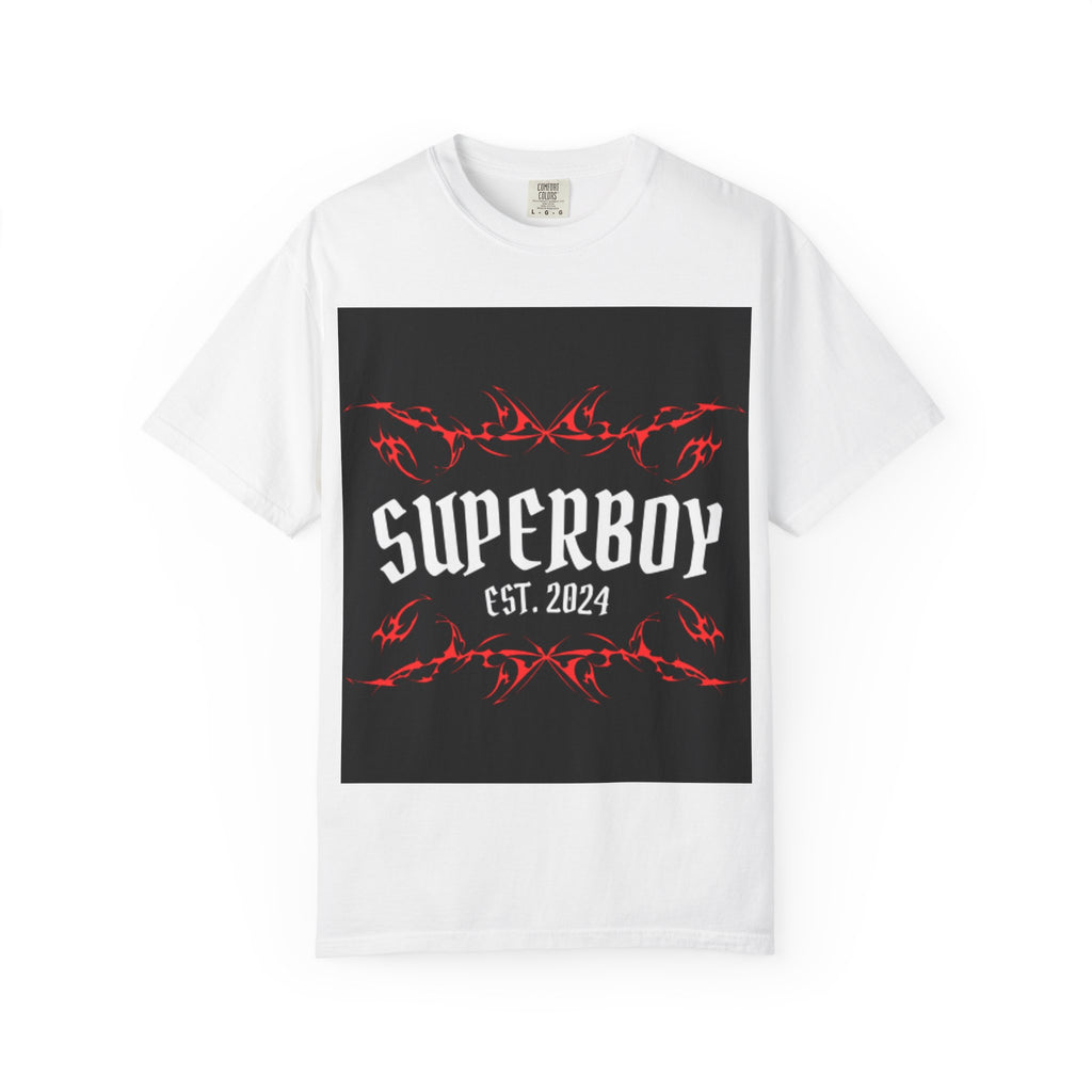 Superboy Est. 2024 Graphic Tee — Retro Gothic Flame Design