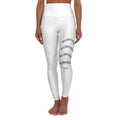 High-Waist Yoga Leggings — 'Surfing the Waves' Minimal Graphic Leggings
