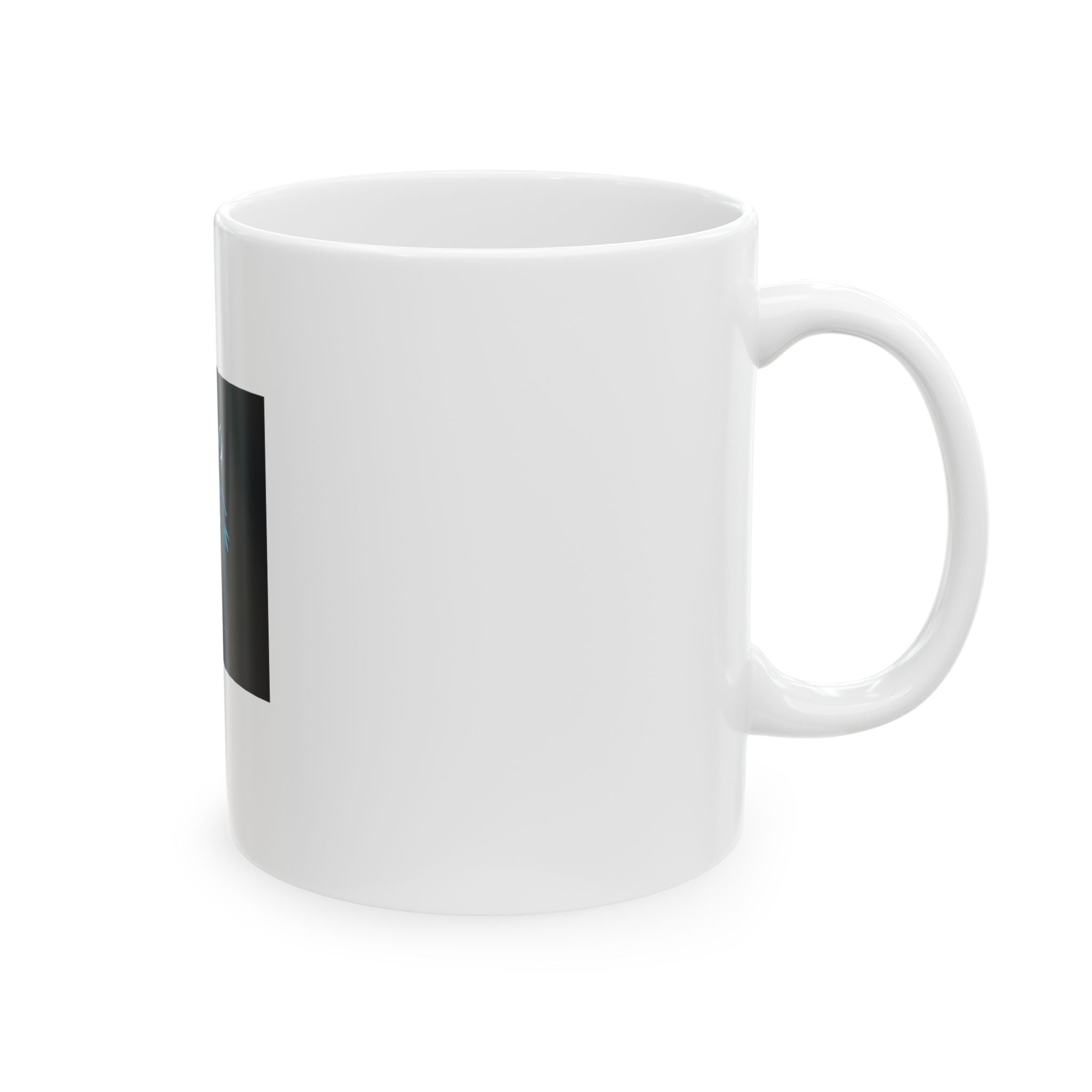 Blue Geometric Wolf Ceramic Mug — 11oz & 15oz