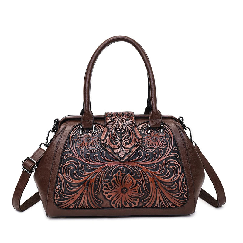High Quality Retro Handbag Women Shoulder Bag Luxurious Designer Handbag 3D Relief Office Pocket Brand Bolsos Lujo New Gift Pack