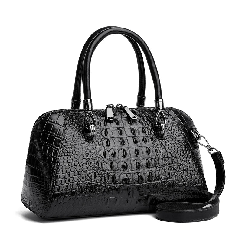 Luxury Designer Handbag Women Shoulder Bag Crocodile Patterned Handbag High-quality 3D Relief Fish Pocket Mid Handtasche Damen