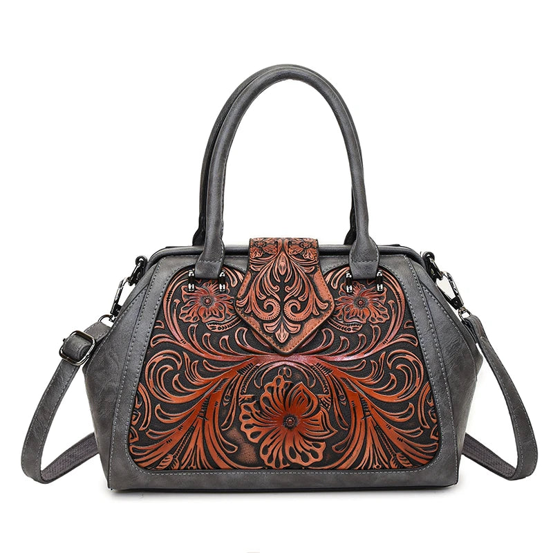 High Quality Retro Handbag Women Shoulder Bag Luxurious Designer Handbag 3D Relief Office Pocket Brand Bolsos Lujo New Gift Pack