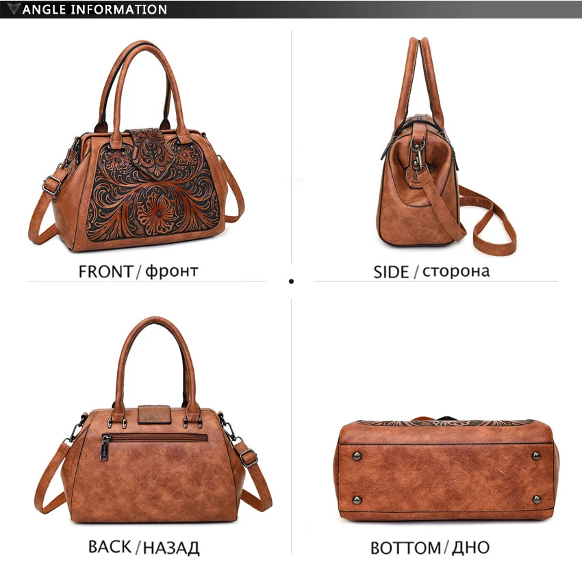 High Quality Retro Handbag Women Shoulder Bag Luxurious Designer Handbag 3D Relief Office Pocket Brand Bolsos Lujo New Gift Pack