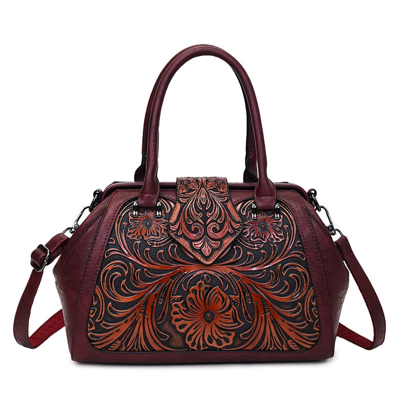 High Quality Retro Handbag Women Shoulder Bag Luxurious Designer Handbag 3D Relief Office Pocket Brand Bolsos Lujo New Gift Pack