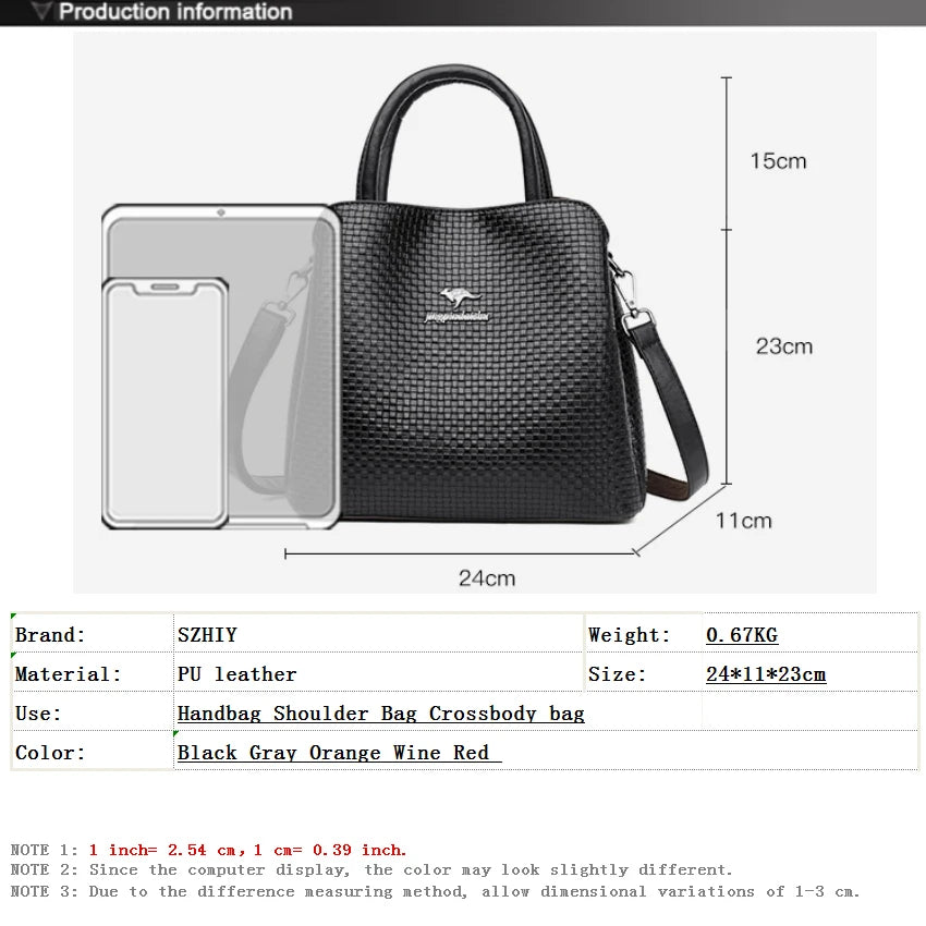 Luxury Handbag for Women Office Bag Designer High-quality Shoulder Bag Classic Medium-sized Pocket Diagonal Cross Bag Bolso Lujo