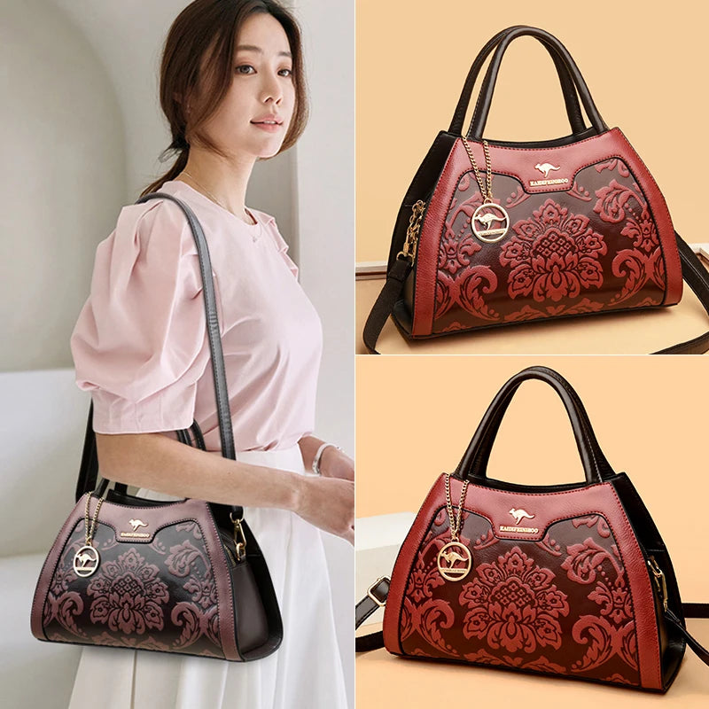 New Women Bag Luxury Designer Cowhide Handbags for Women Famous Brands Crossbody Bag for Women Leather Shoulder Bags Sac a Main