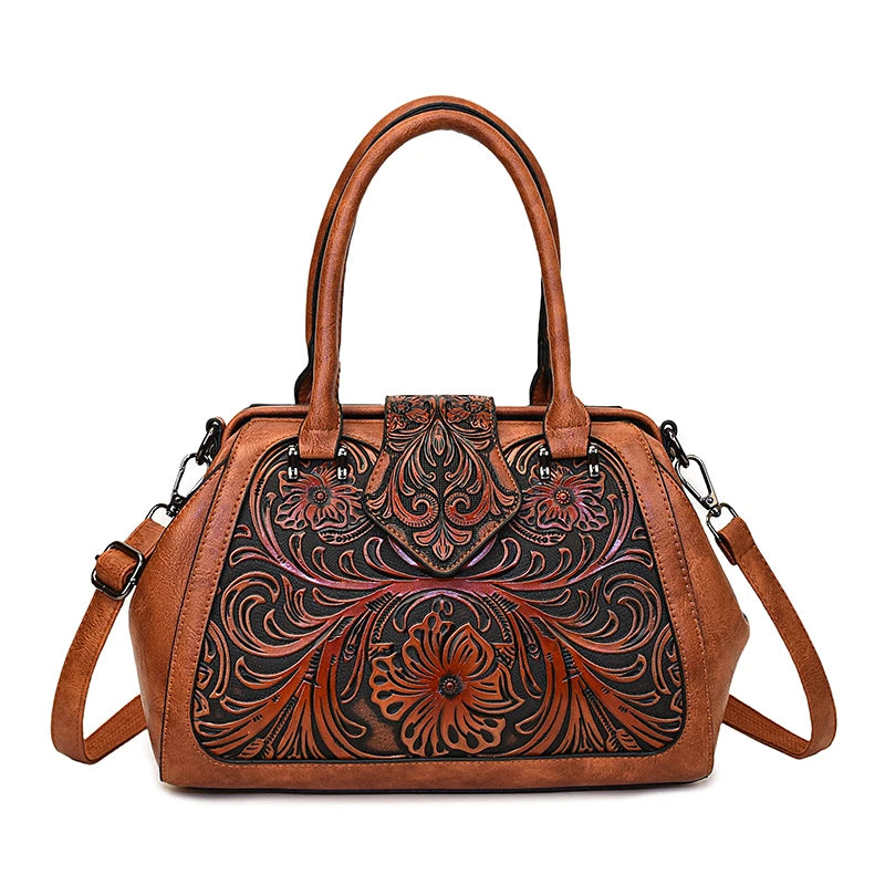 High Quality Retro Handbag Women Shoulder Bag Luxurious Designer Handbag 3D Relief Office Pocket Brand Bolsos Lujo New Gift Pack
