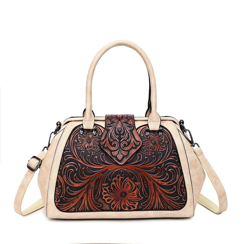 High Quality Retro Handbag Women Shoulder Bag Luxurious Designer Handbag 3D Relief Office Pocket Brand Bolsos Lujo New Gift Pack