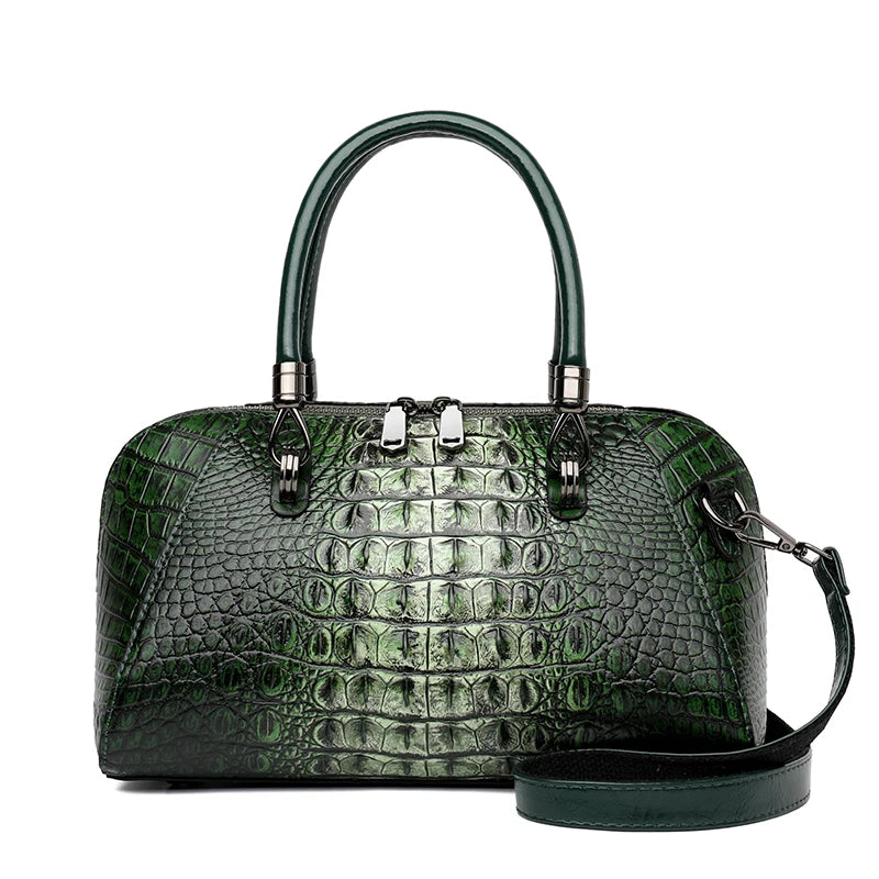Luxury Designer Handbag Women Shoulder Bag Crocodile Patterned Handbag High-quality 3D Relief Fish Pocket Mid Handtasche Damen